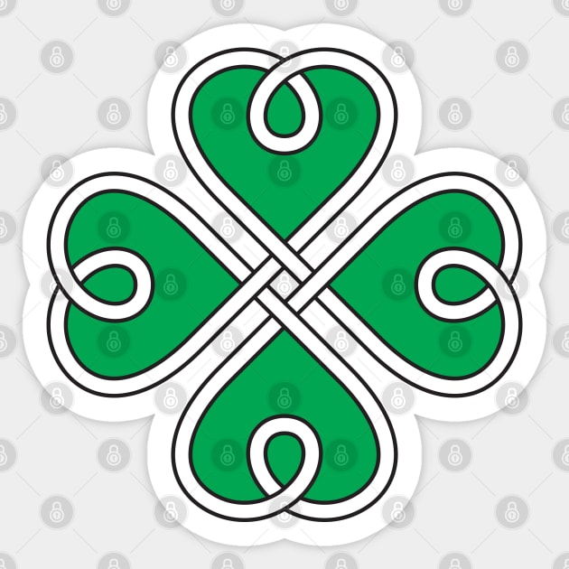 Celtic Knot 4 Leaf Clover #1 Sticker by danchampagne